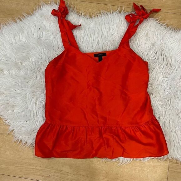 J.Crew Tops - J.Crew orange cute top / blouse size 4